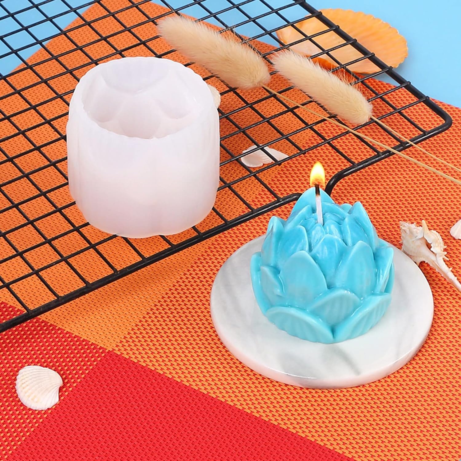Silicone Mould 3D Lotus Candle - Image 3