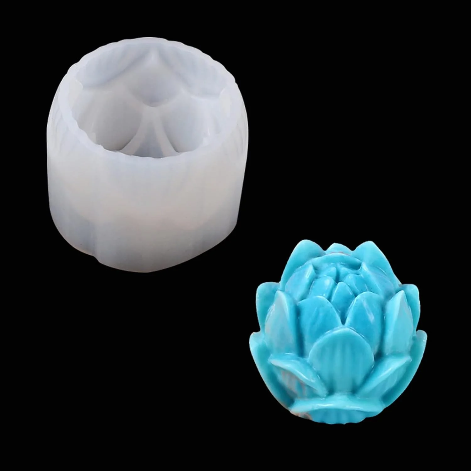 Silicone Mould 3D Lotus Candle - Image 4