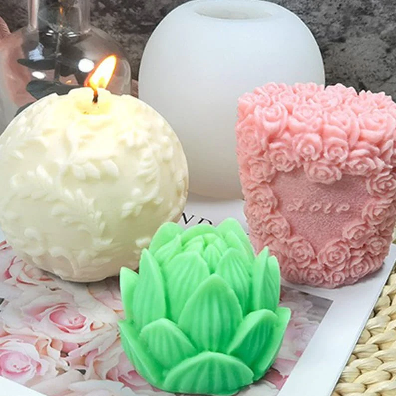 Silicone Mould 3D Lotus Candle - Image 5
