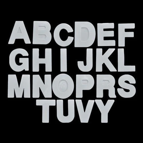 Silicone Mould 4 Inch Alphabet 22 Pc's Set