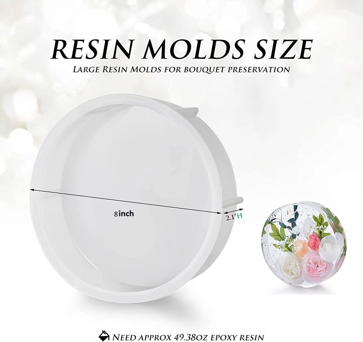 Silicone Mould 8 Inch Round Deep Cast