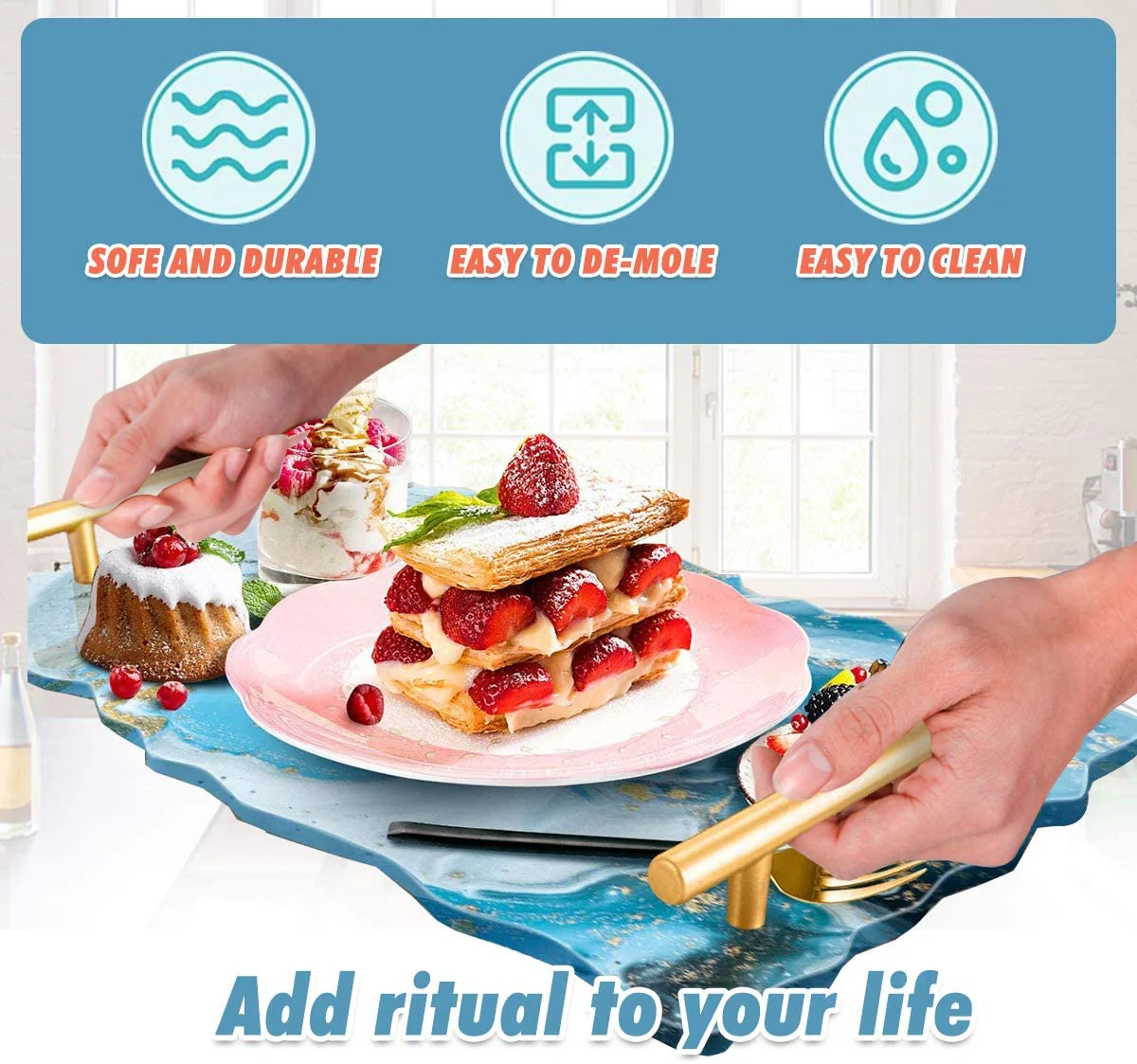 Silicone Mould A4 Tray 12 x 9 Inch - Image 3