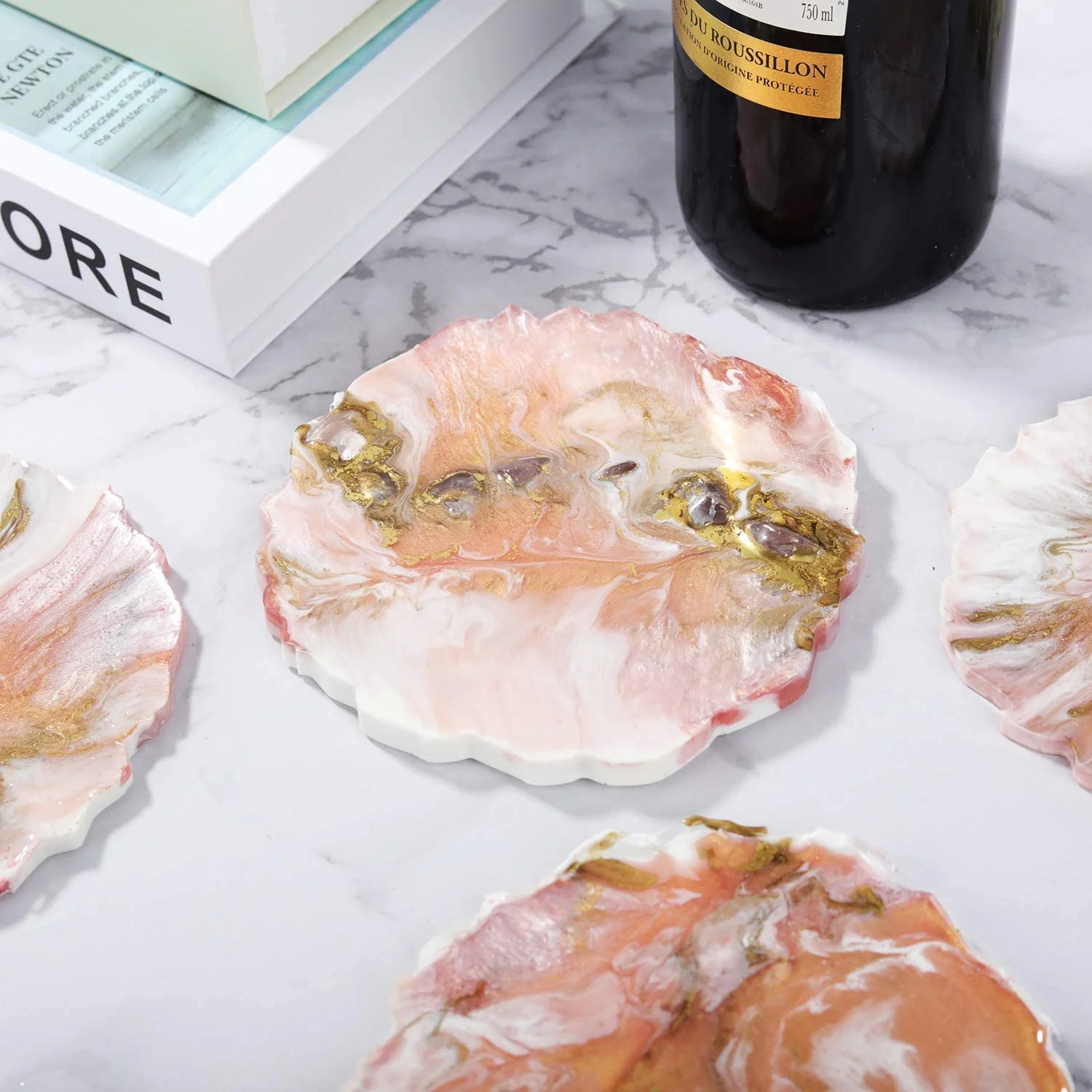 Silicone Mould Agate Coaster 4 Inch - Image 6