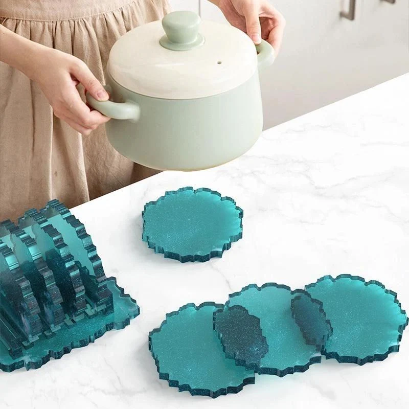 Silicone Mould Agate Coaster With Stand - Image 5