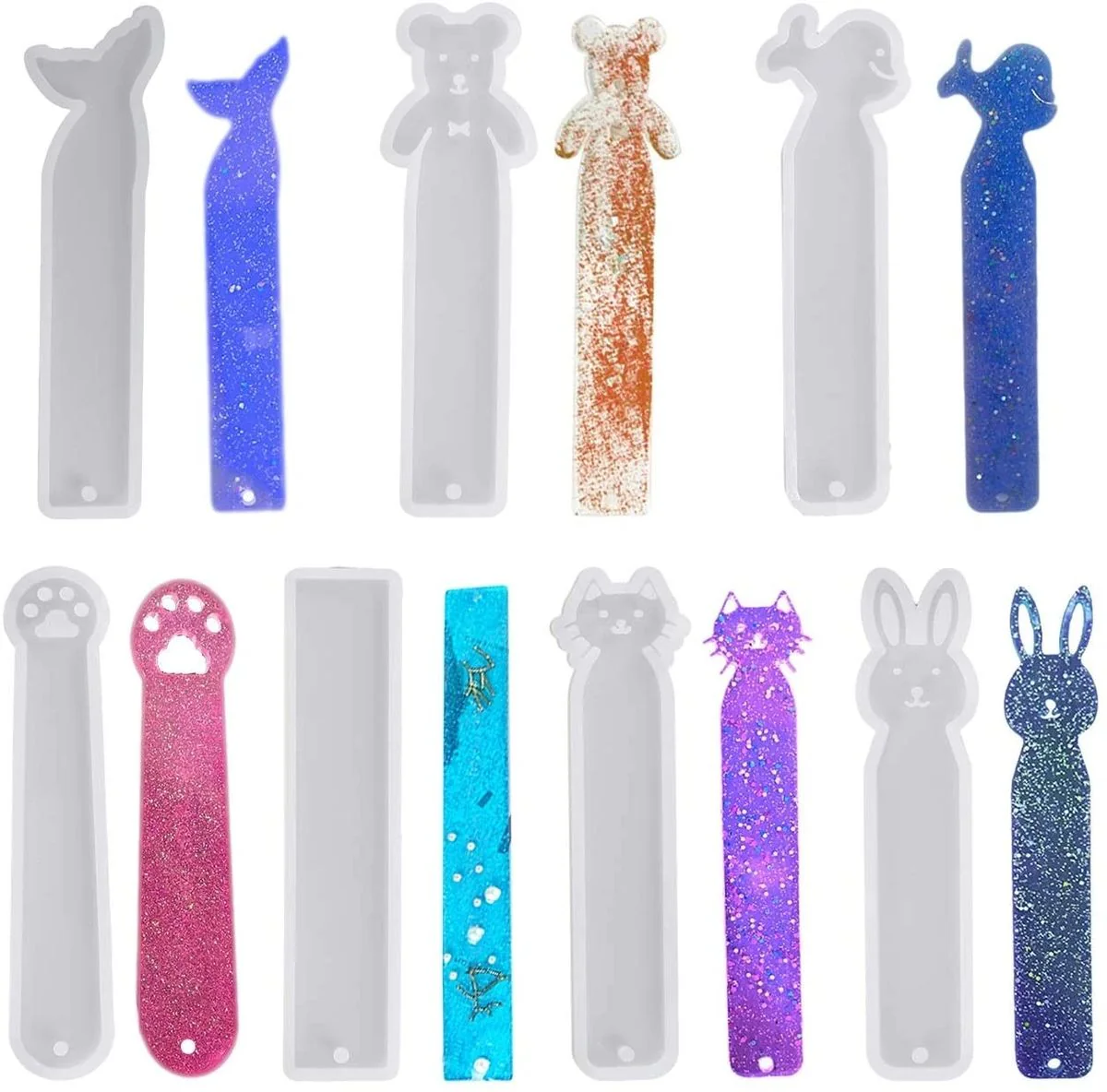 Silicone Mould Bookmark Set 7 Pcs