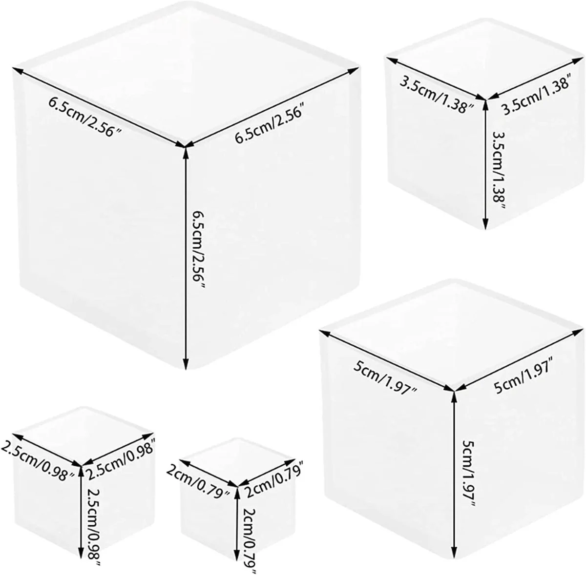 Silicone Mould Cube 5Pcs - Image 2