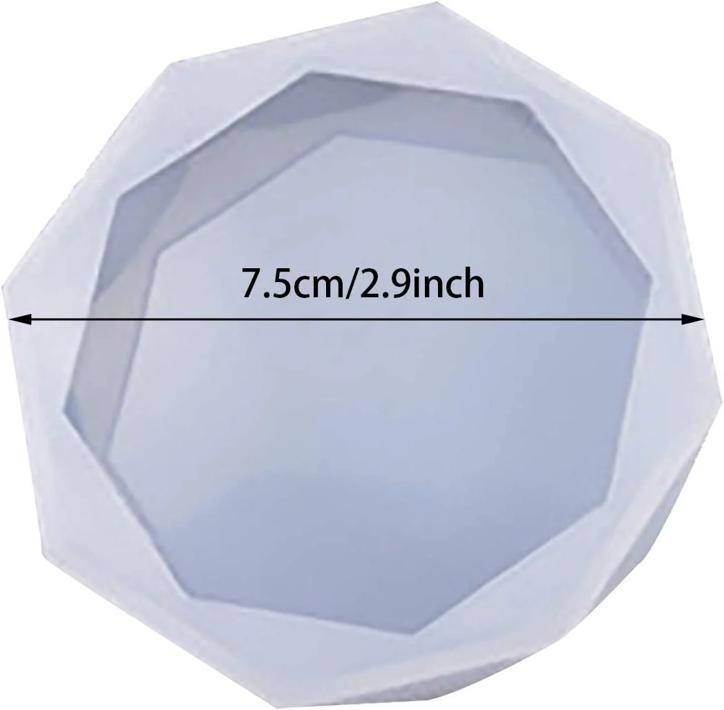 Silicone Mould Diamond Cut Round - Image 2