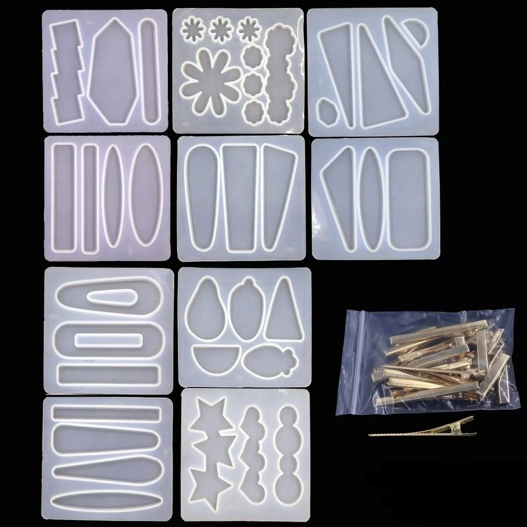 Silicone Mould Hair Clip Set Including Clips - Image 2