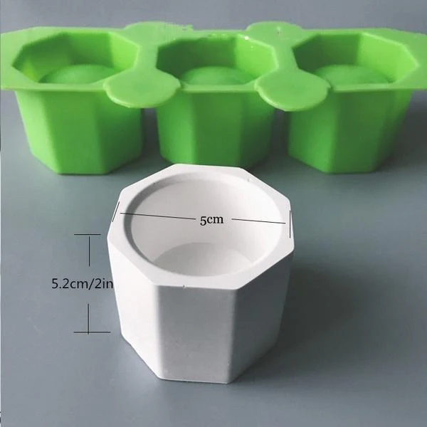 Silicone Mould Hexagon Planter & Candle - Image 8