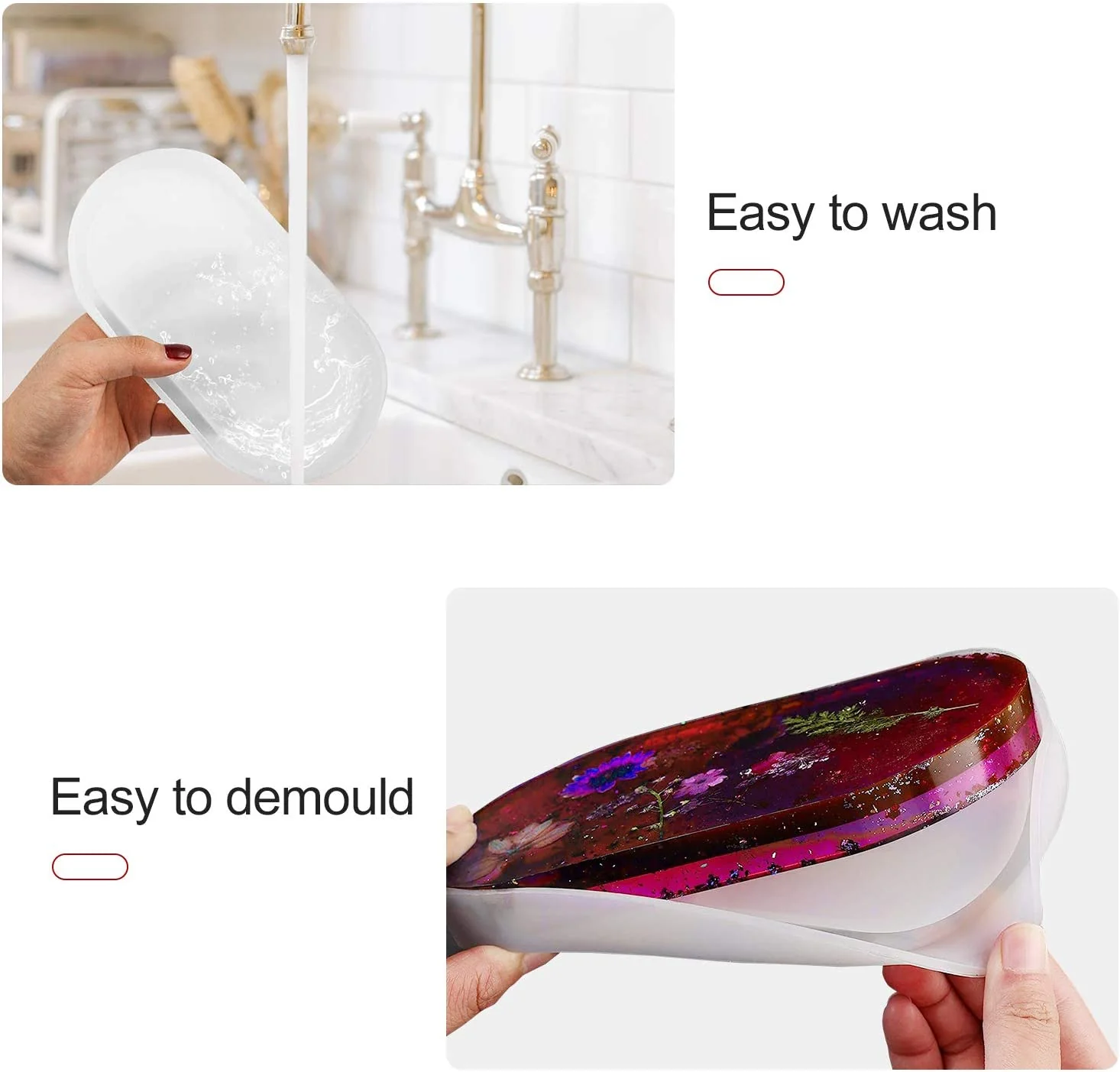 Silicone Mould Oval Trinket Tray - Image 6