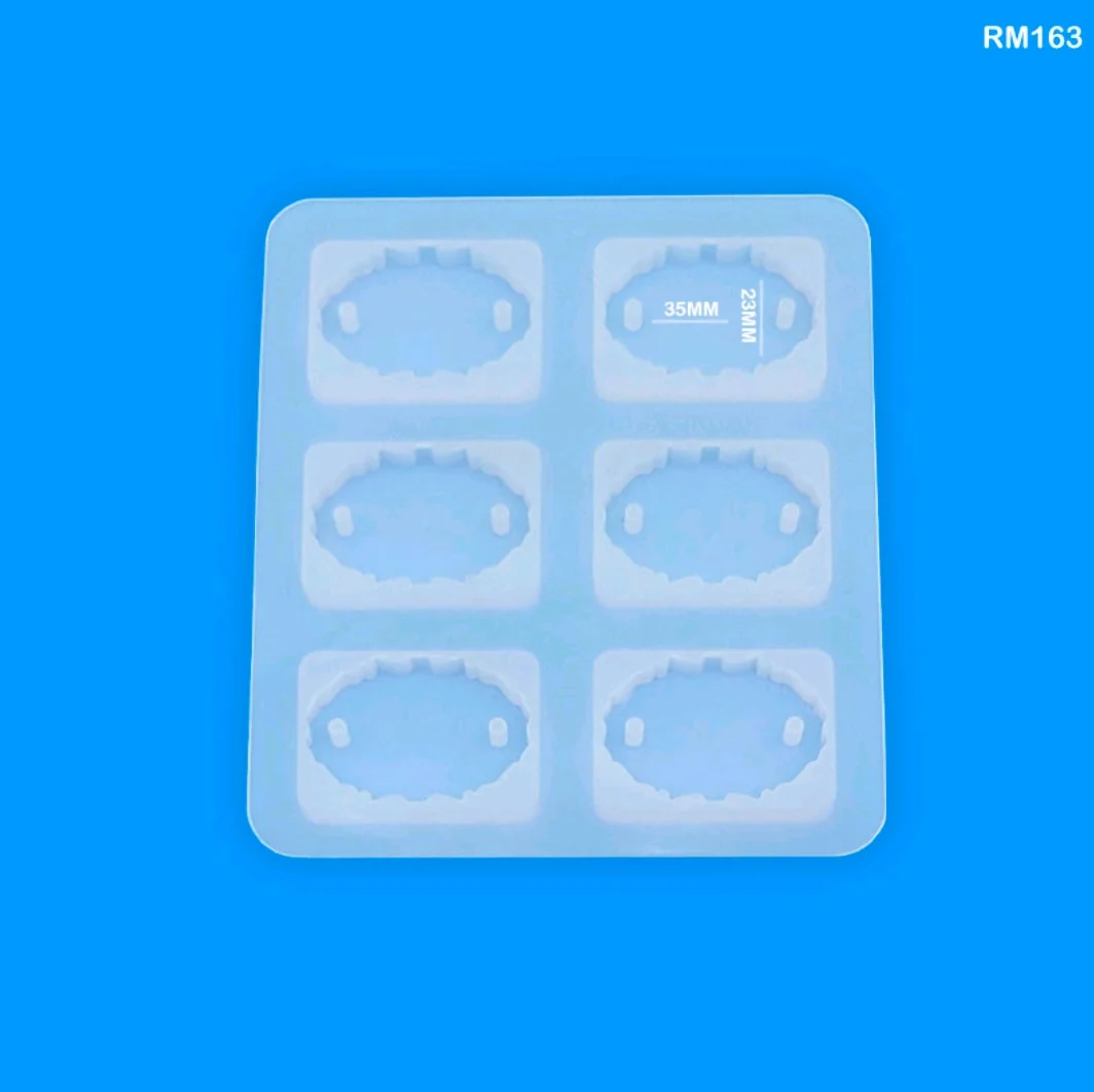 Silicone Mould Rakhi 6 Cavity Oval Agate 35x23mm