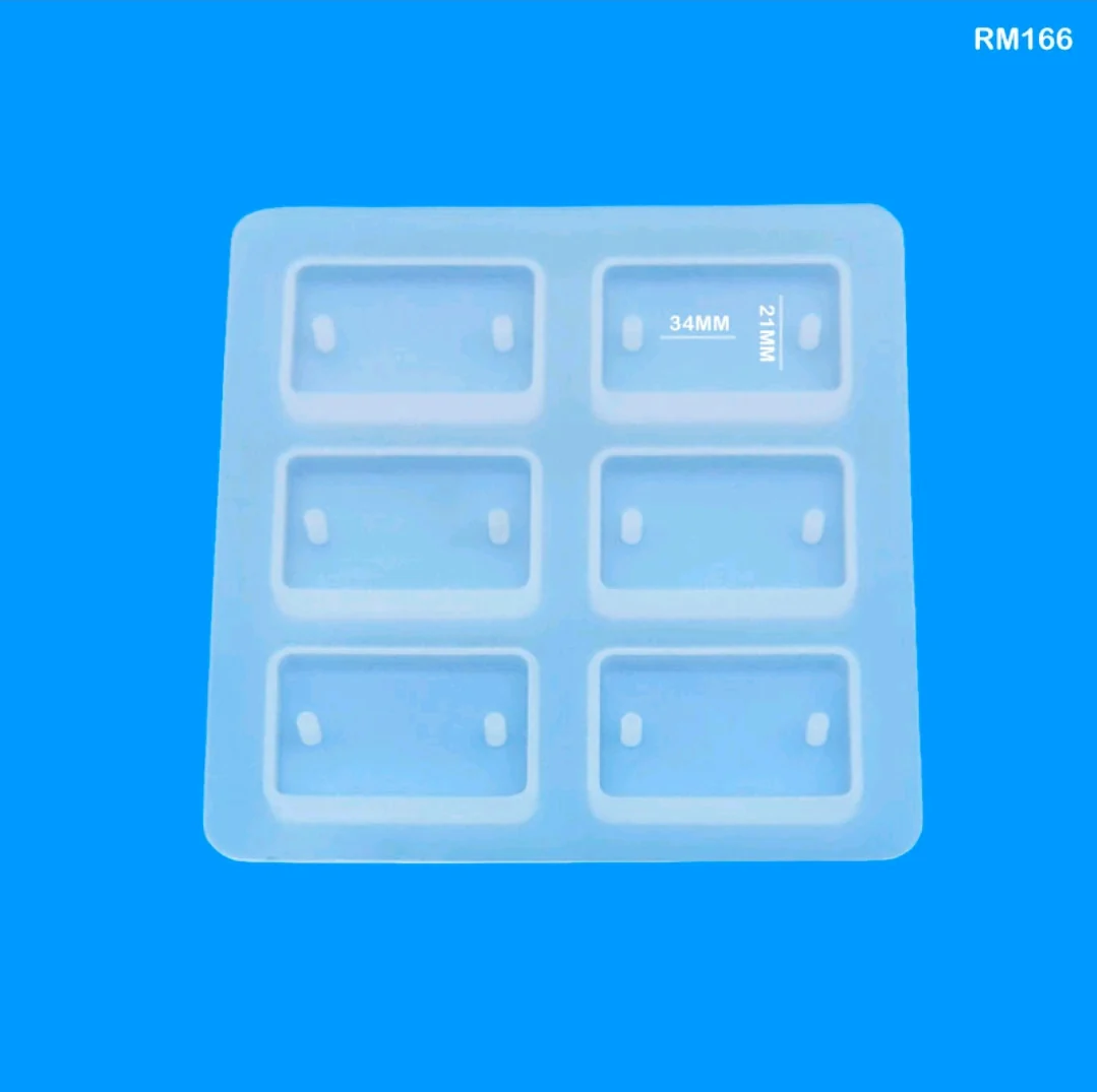 Silicone Mould Rakhi 6 Cavity Rectangle 34x21mm