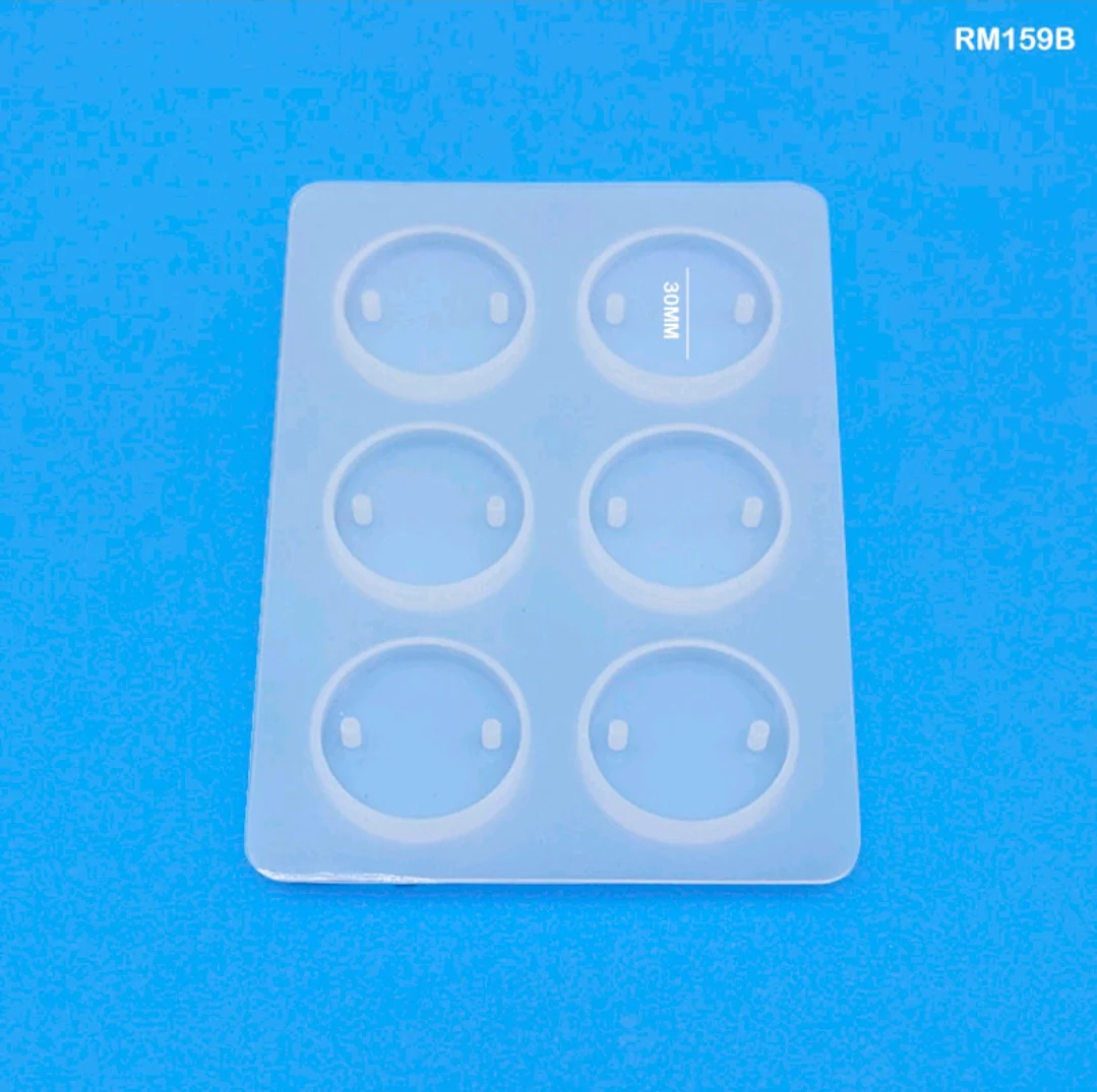 Silicone Mould Rakhi 6 Cavity Round 30mm