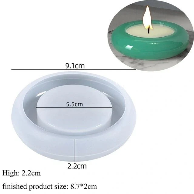 Silicone Mould Round Candle - Image 3