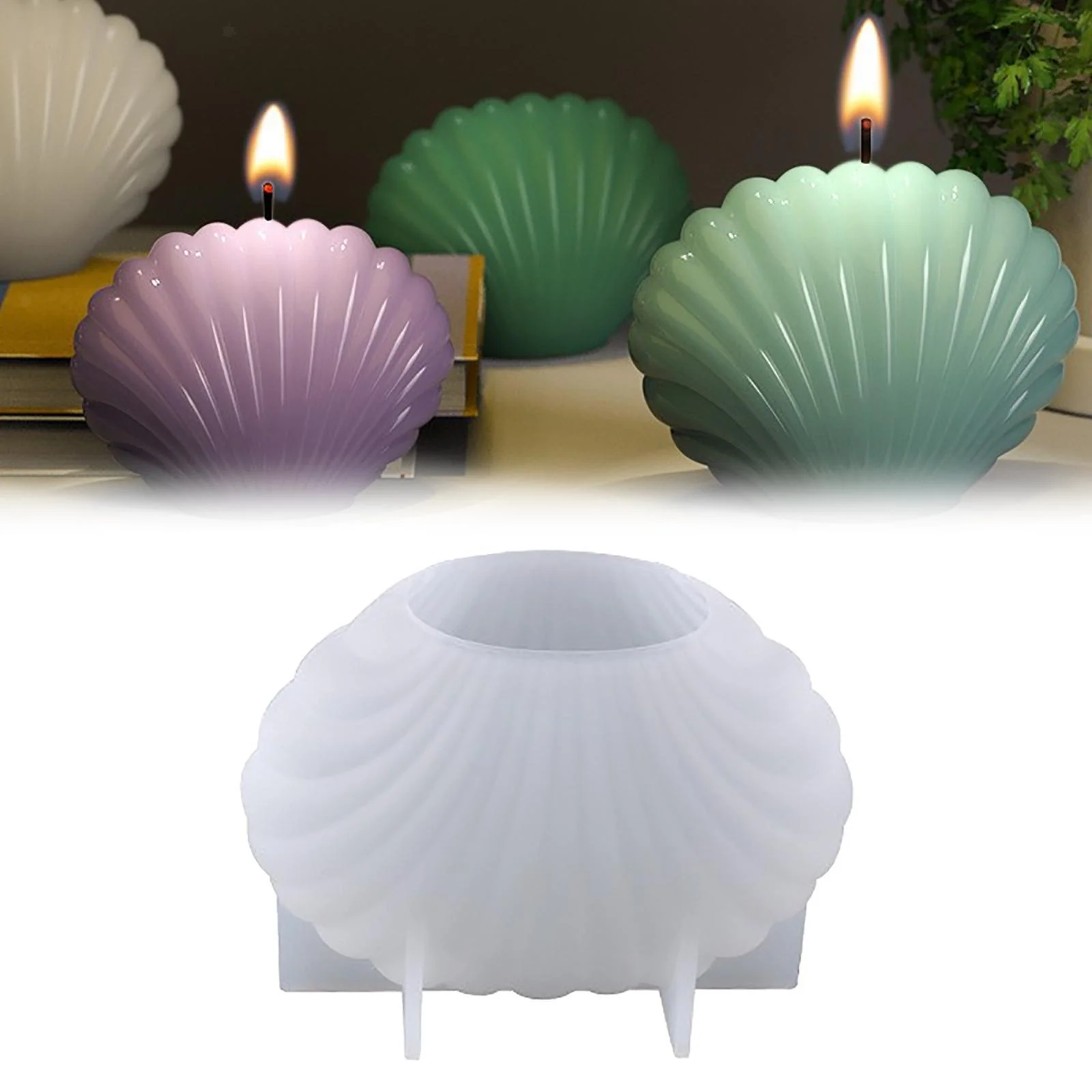 Silicone Mould Shell Candle - Image 3