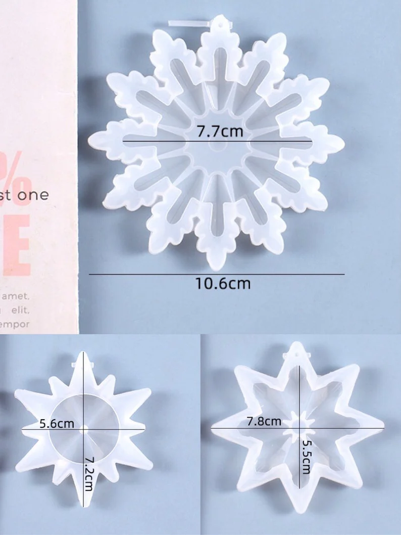 Silicone Mould Snowflake Set of 3 - Image 3