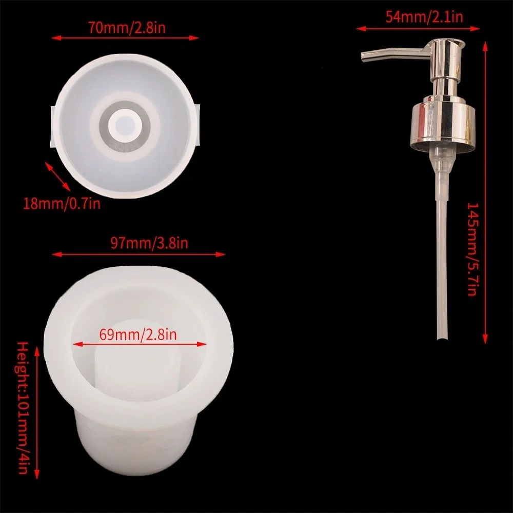 Silicone Mould Soap Dispenser Including 1 Pump - Image 4