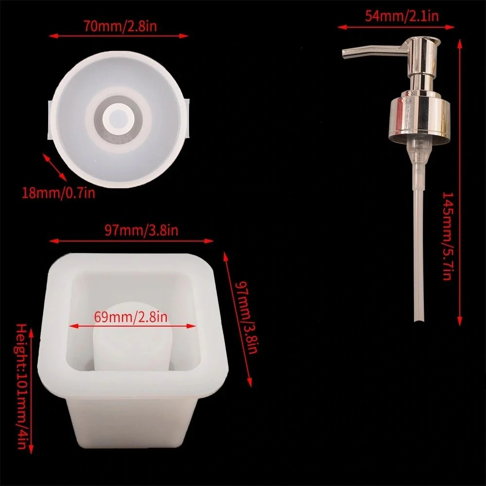 Silicone Mould Soap Dispenser Including 1 Pump - Image 5