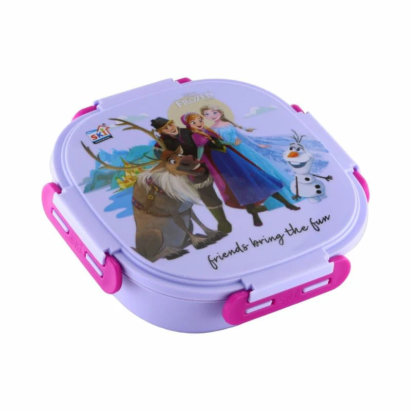 SKI Baker Insulated 3 Grid bento Lunch Box with Stainless Steel Inner and a Steel Spoon- Frozen