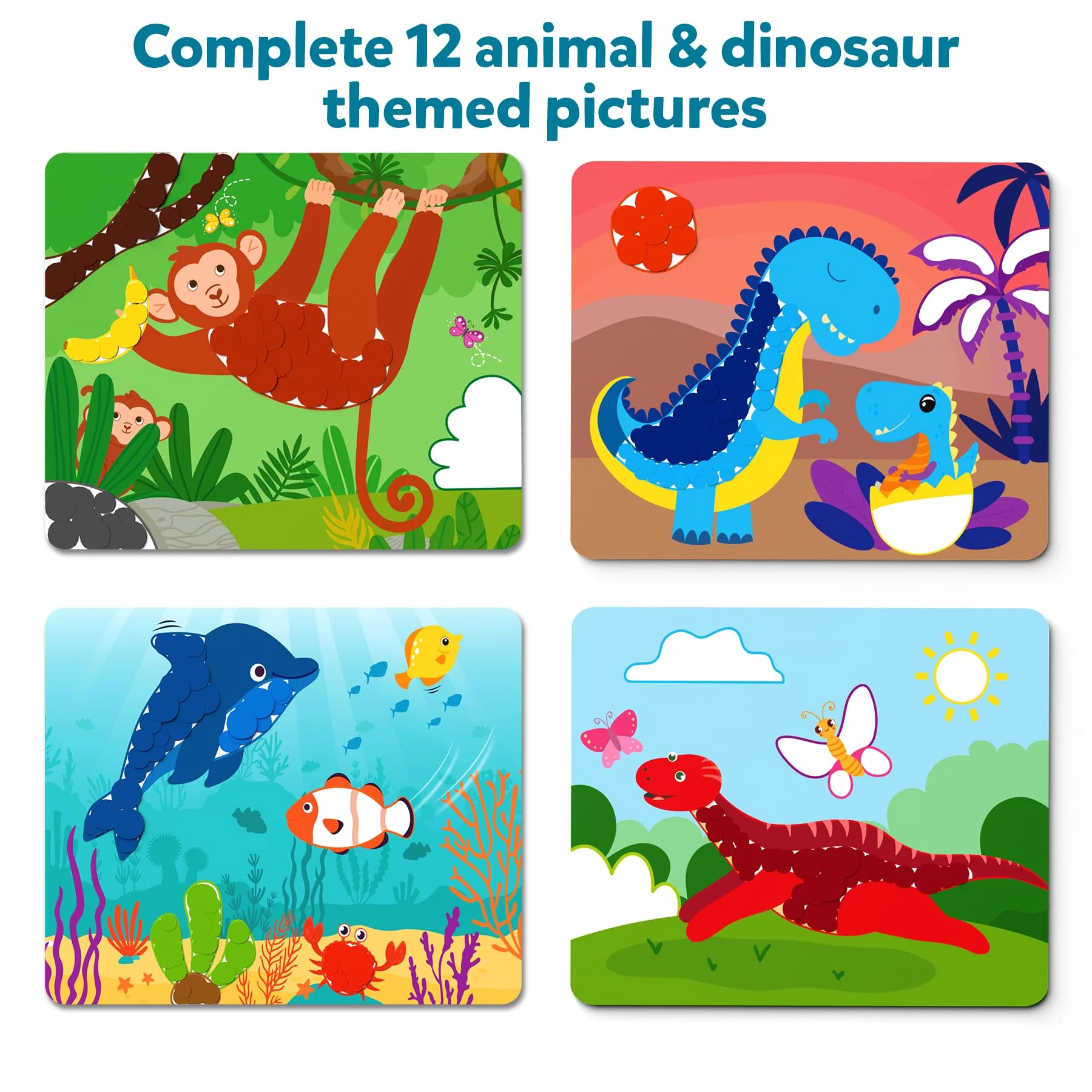 Skillmatics Art Activity - Dot It Combo, No Mess Sticker Art for Kids, Craft Kits, DIY Activity, Gifts - Image 4