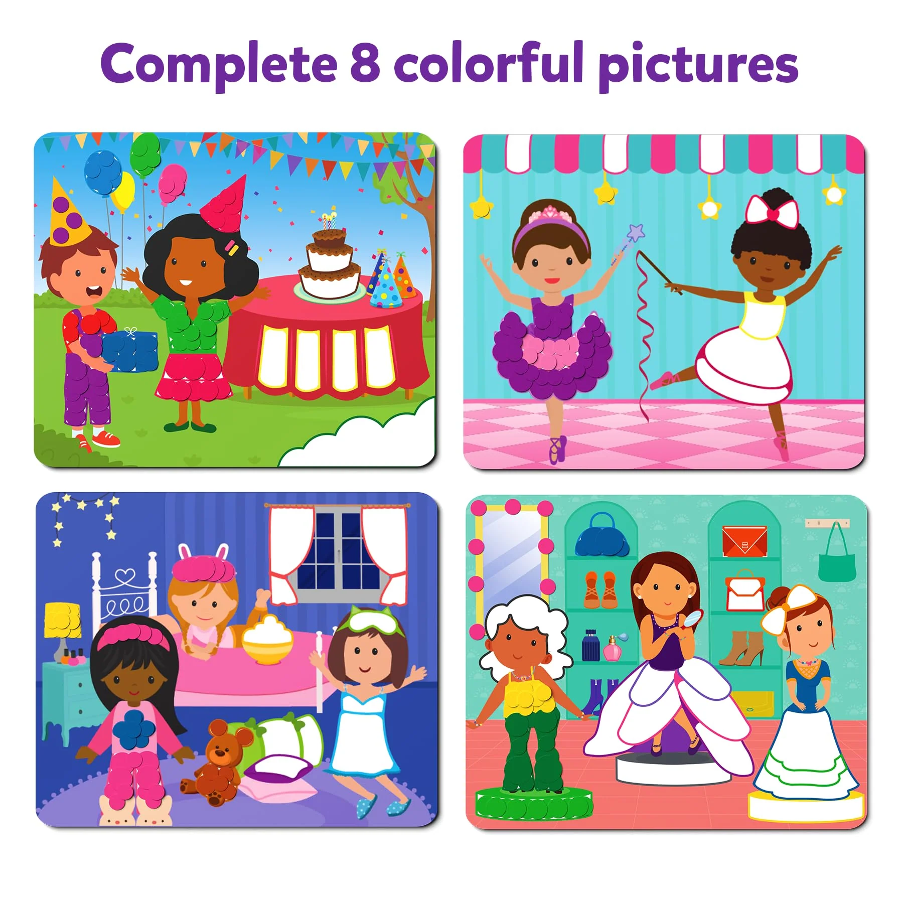 Skillmatics Art Activity - Dot It Dress Up, No Mess Sticker Art for Kids, Craft Kits, DIY Activity, Gifts - Image 4