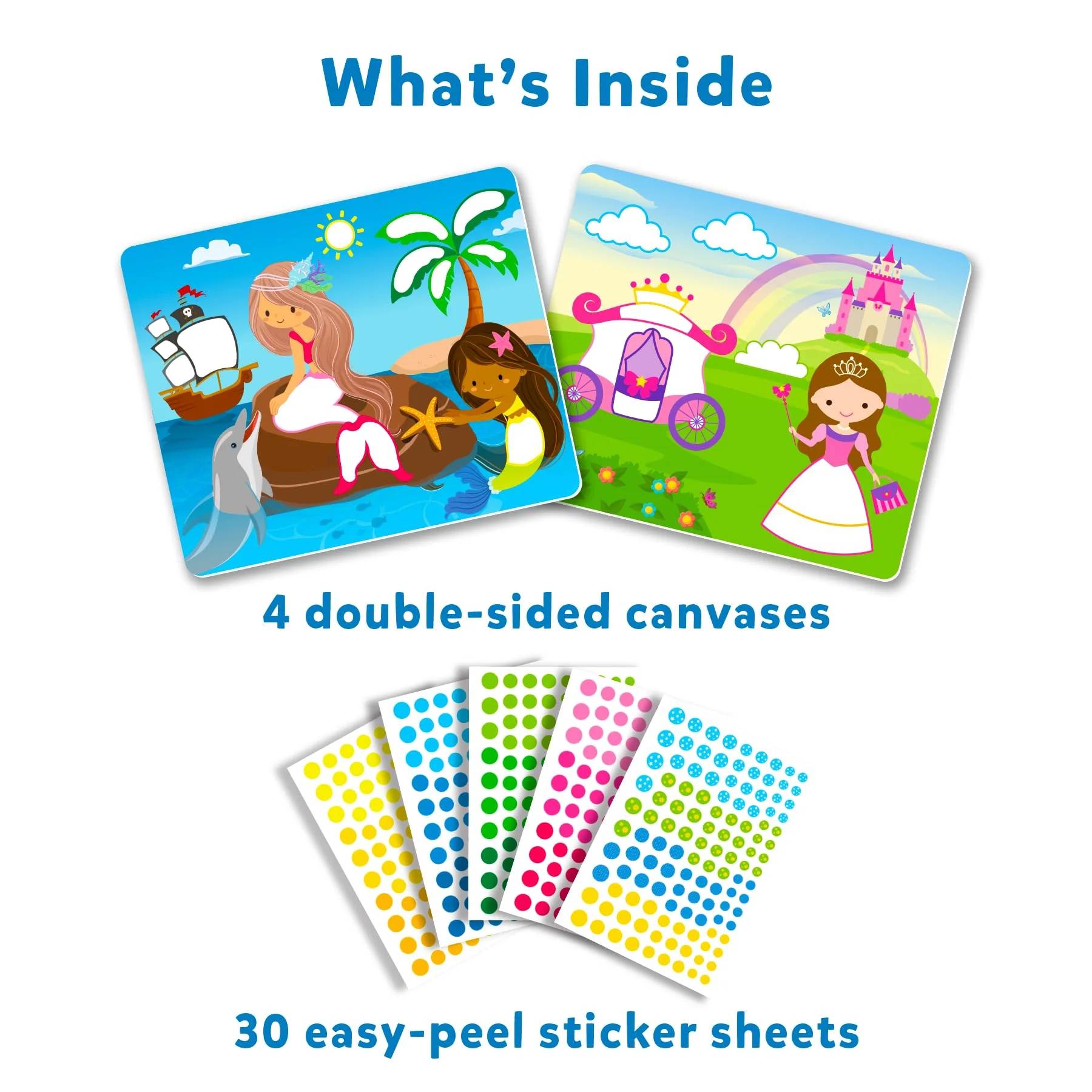 Skillmatics Art Activity - Dot It Unicorns & Princesses, No Mess Sticker Art for Kids, Craft Kits, DIY Activity, Gifts - Image 2