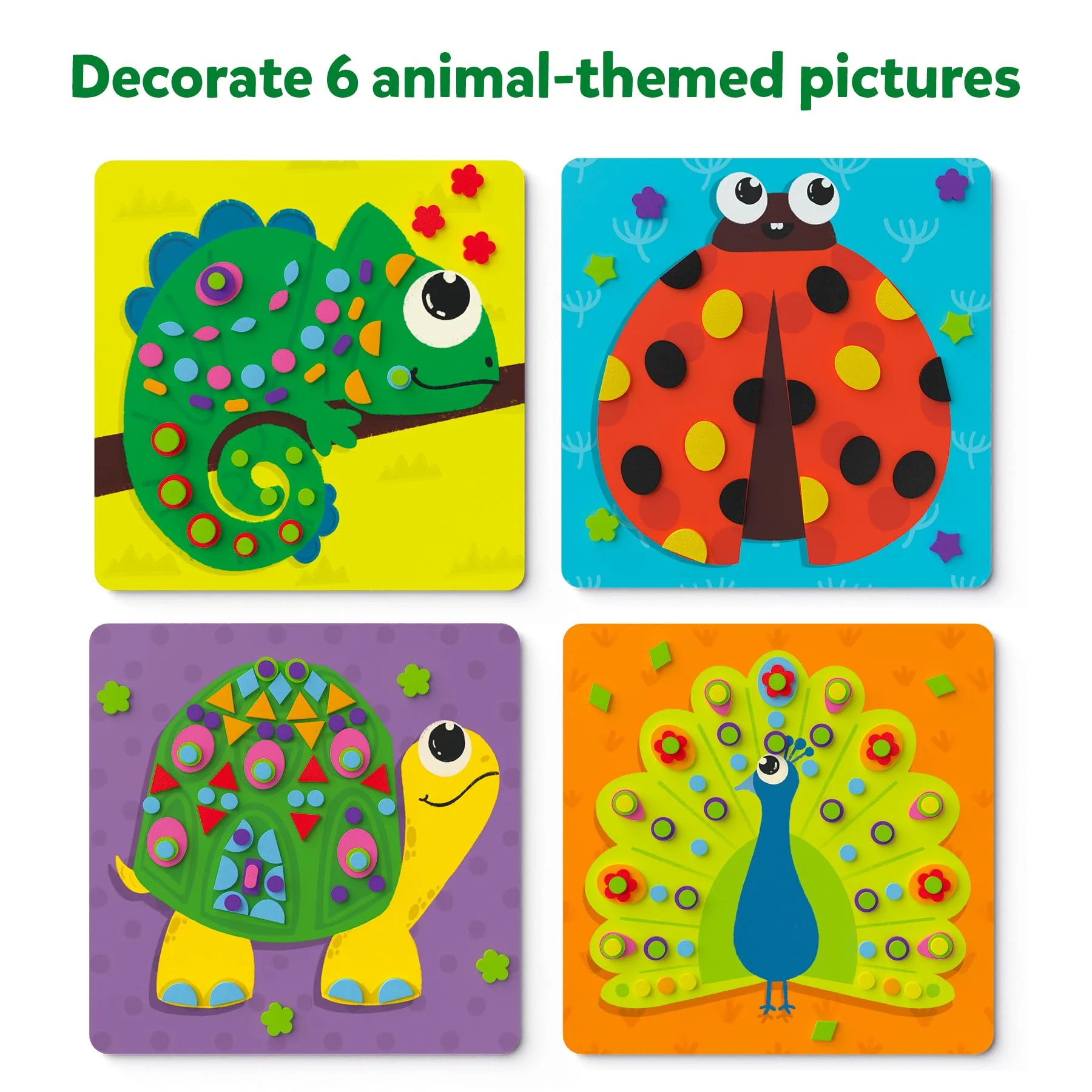 Skillmatics Art Activity - Fun with Foam Animals, No Mess Sticker Art for Kids, Craft Kits, DIY Activity, Gifts - Image 4