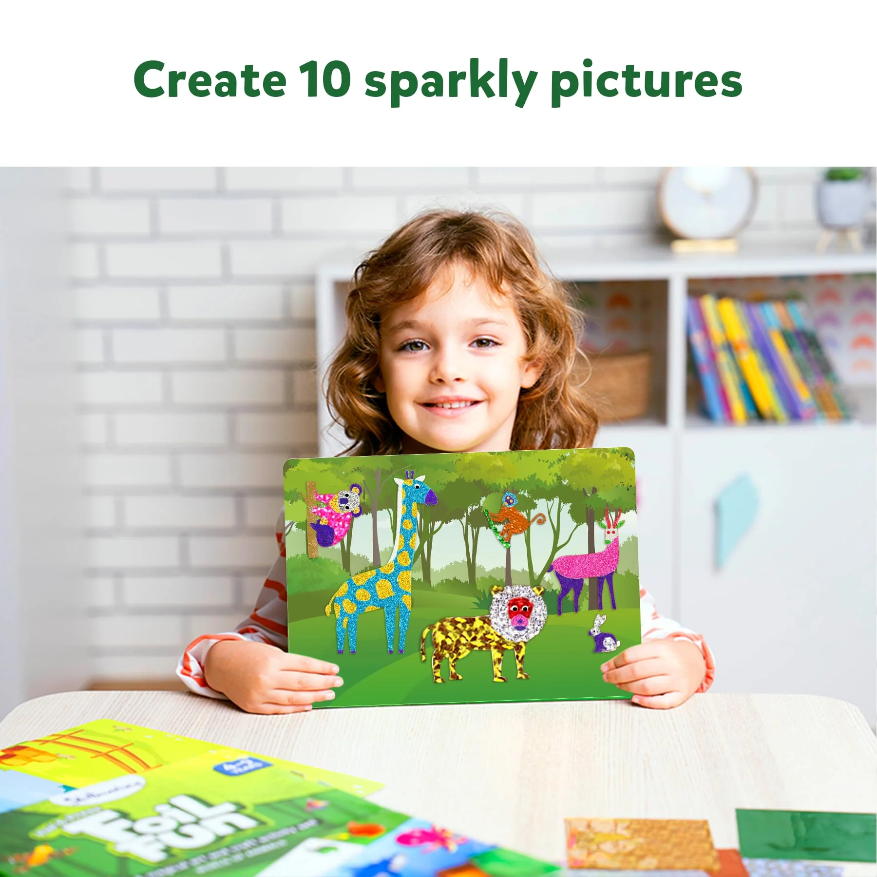 Skillmatics Art & Craft Activity - Foil Fun Animals, No Mess Art for Kids, Craft Kits & Supplies, DIY Creative Activity, Gifts - Image 2