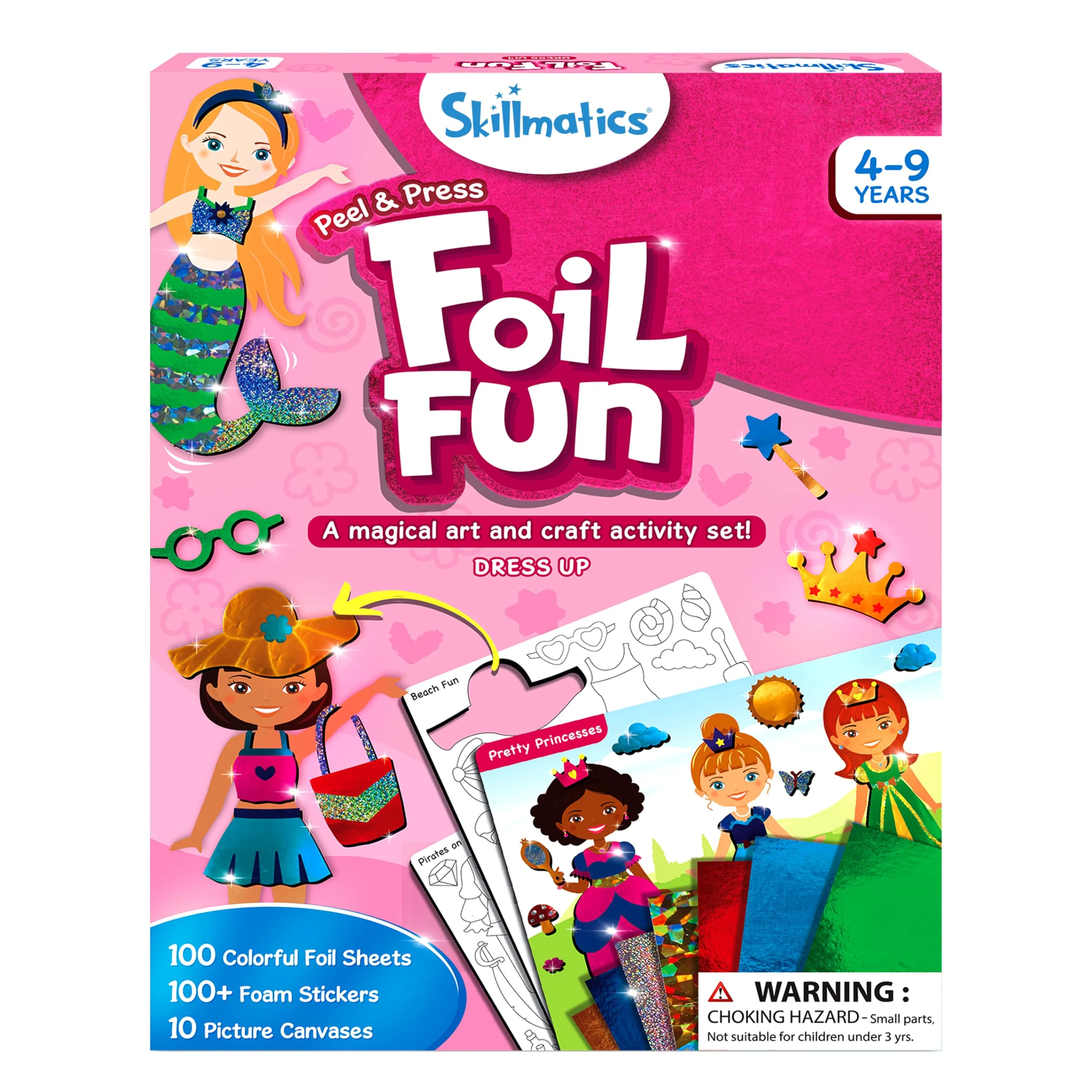 Skillmatics Art & Craft Activity - Foil Fun Dress Up, No Mess Art For Kids, Craft Kits & Supplies, Diy Creative Activity, Gifts