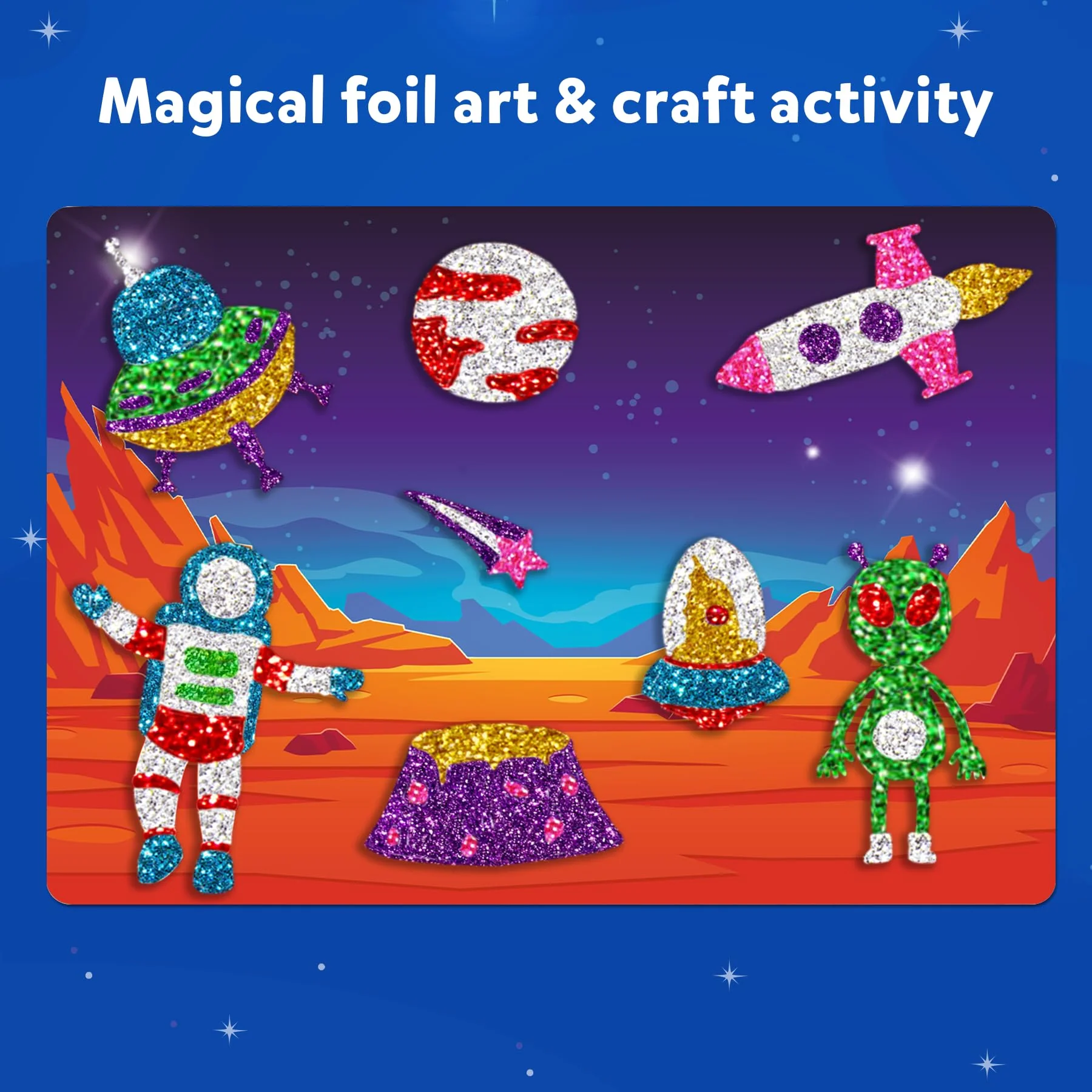 Skillmatics Art & Craft Activity - Foil Fun Space, No Mess Art for Kids, Craft Kits & Supplies, DIY Creative Activity, Gifts - Image 3