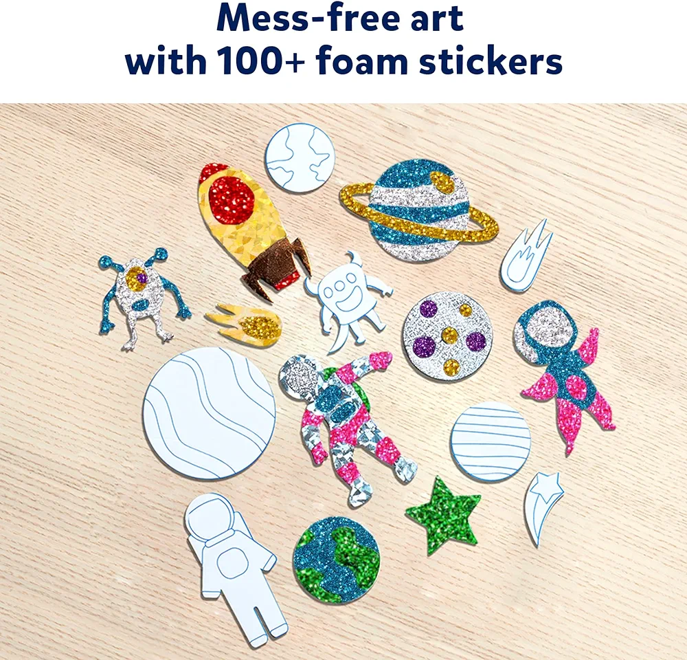 Skillmatics Art & Craft Activity - Foil Fun Space, No Mess Art for Kids, Craft Kits & Supplies, DIY Creative Activity, Gifts - Image 7