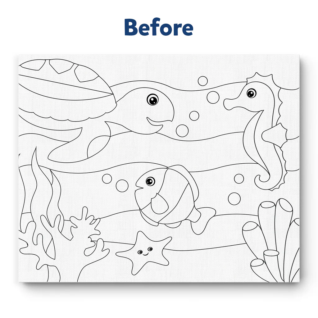 Skillmatics Art & Craft Kit - Color with Clay, No Mess Art, Create a Clay Canvas of Under The Ocean, Gifts - Image 5