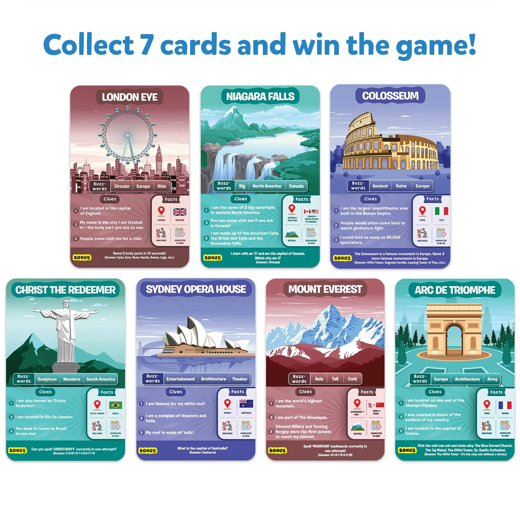 Skillmatics Card Game - Guess in 10 Legendary Landmarks, Educational Travel Toys for Boys, Girls, and Kids Who Love Board Games, Geography and History, Gifts - Image 5