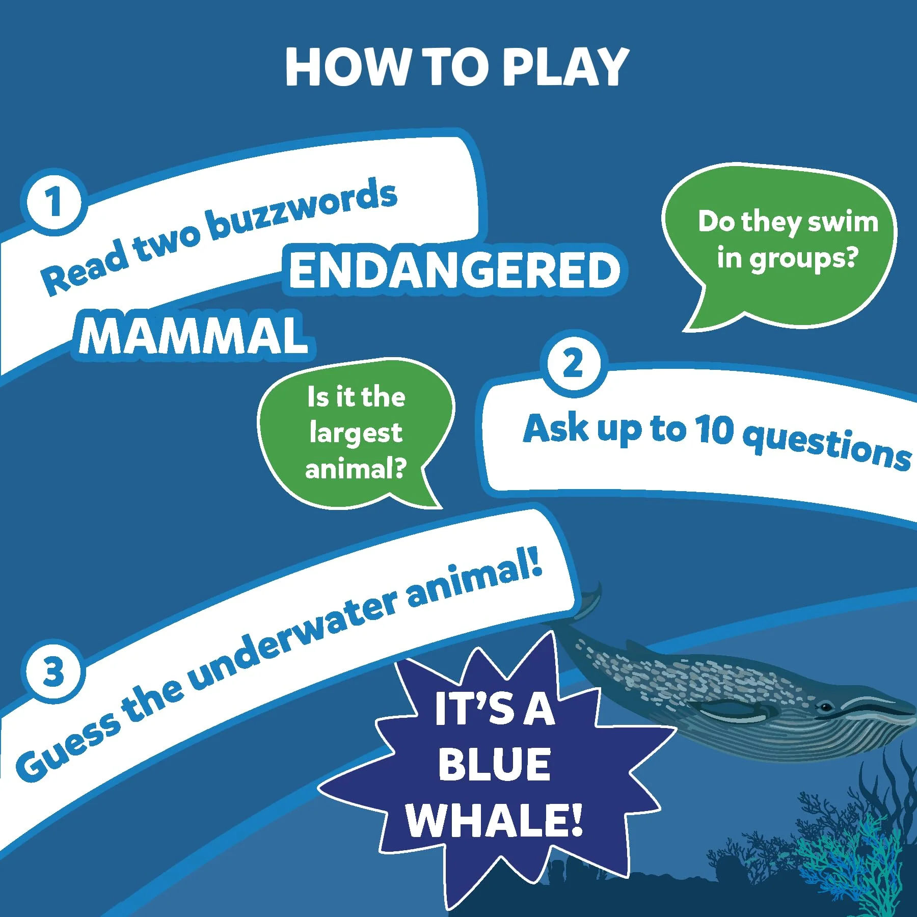 Skillmatics Card Game - Guess in 10 Underwater Animals, Perfect for Boys, Girls, Kids, and Families Who Love Toys, Board Games, Gifts - Image 3