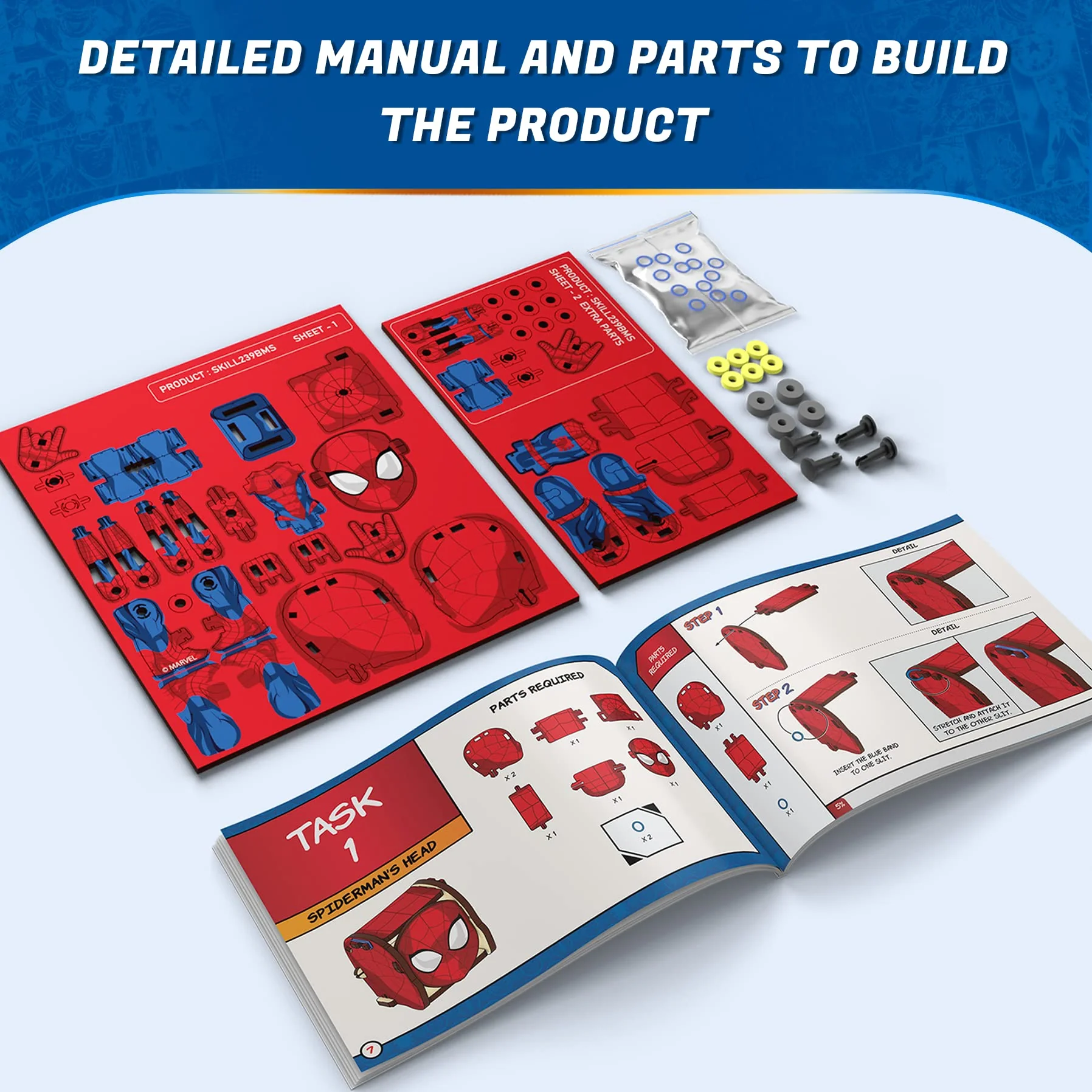 Skillmatics Marvel Stem Building Toy - Buildables Spider-Man, Gifts For Ages 8 & Up, Diy Action Toy Figures & Collectibles, 70 Pieces - Image 4