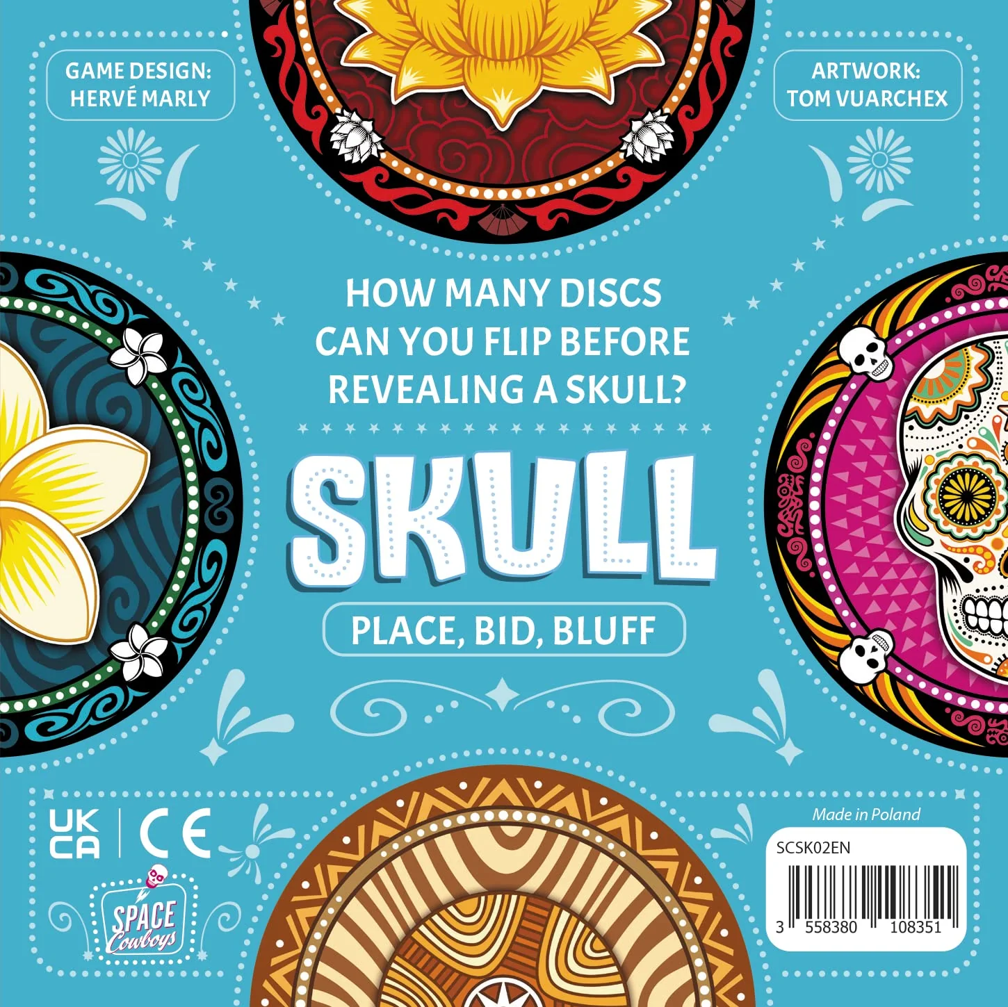 Skull Party Game Bluffing Strategy Board Game - Image 6