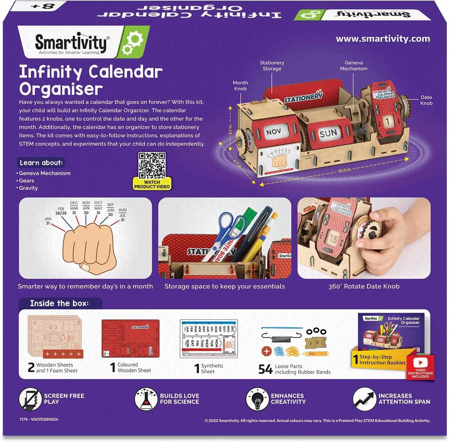 Smartivity Infinity Calendar Organiser 8-14 years DIY STEM Construction Toy - Image 6