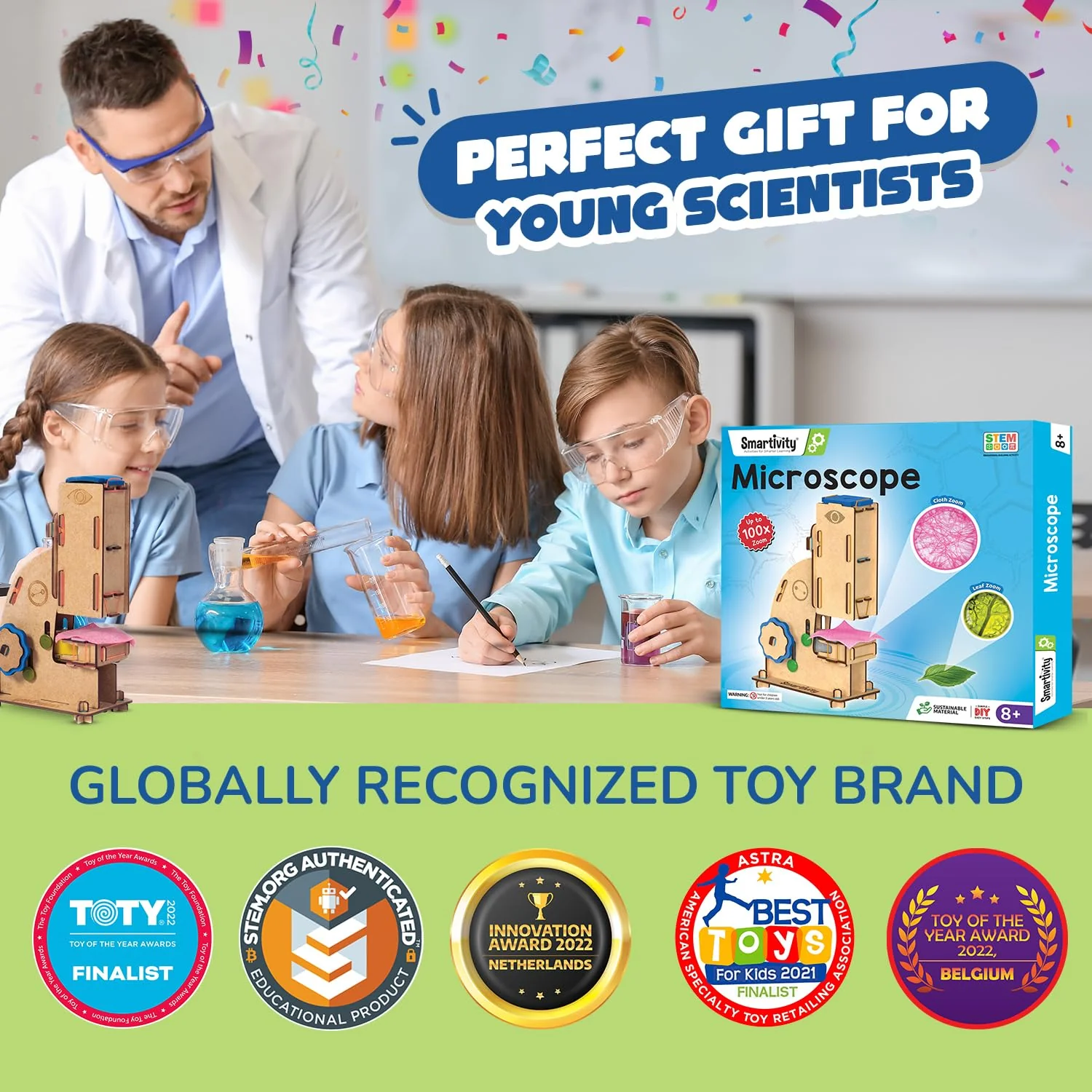 Smartivity Microscope 100x Zoom 8-14 years DIY STEM Construction Toy - Image 3
