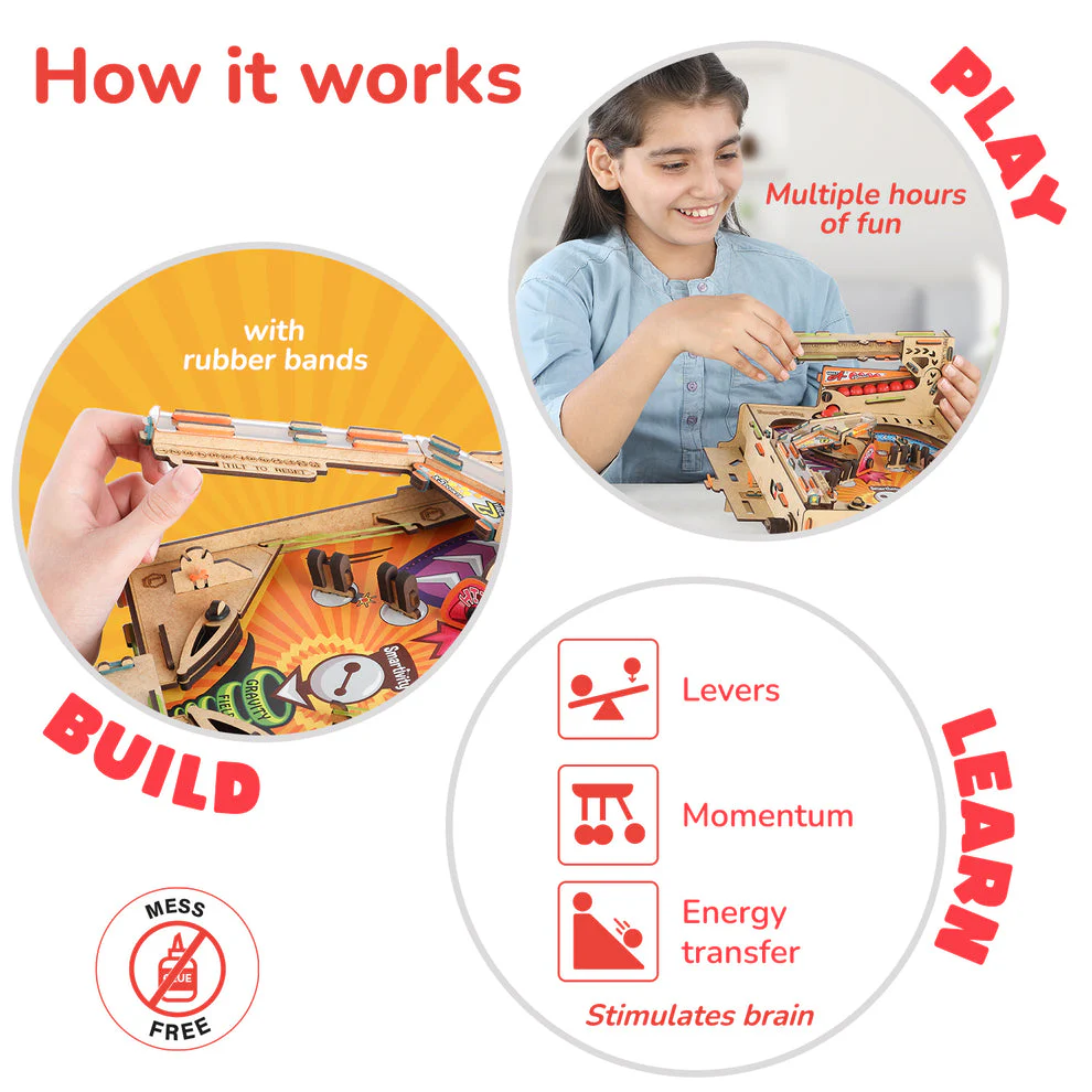 Smartivity Pinball Machine DIY STEAM Game DIY STEM Construction Toy - Image 3