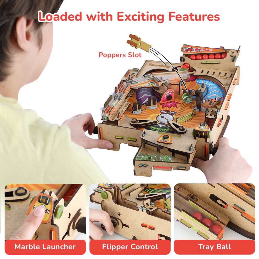 Smartivity Pinball Machine DIY STEAM Game DIY STEM Construction Toy - Image 5