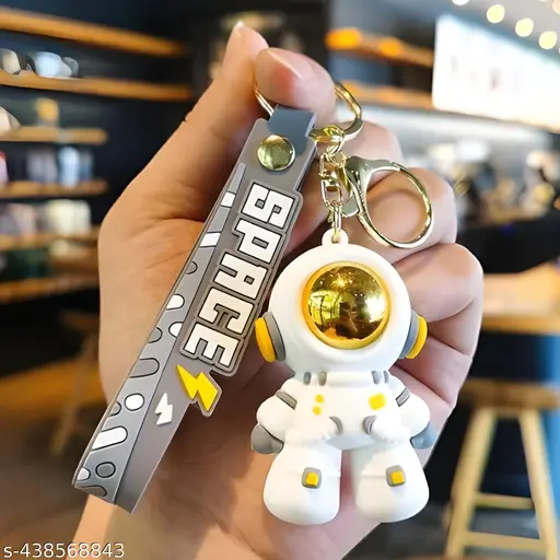 Space Astronaut Cartoon 3D Silicone High -Quality PVC Material Keychain - Image 2