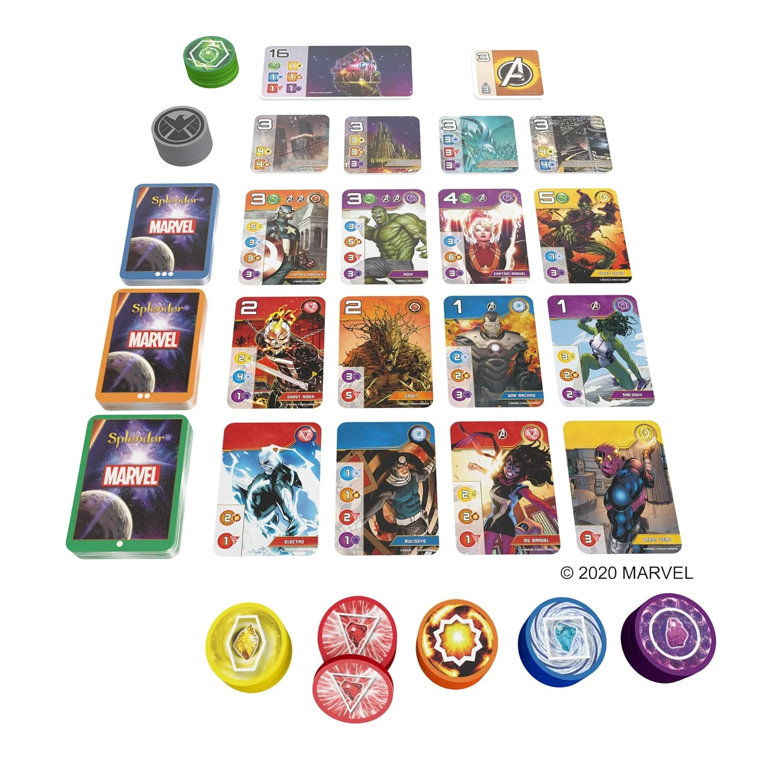 Space Cowboys Marvel Splendor Strategy Board Game - Image 7