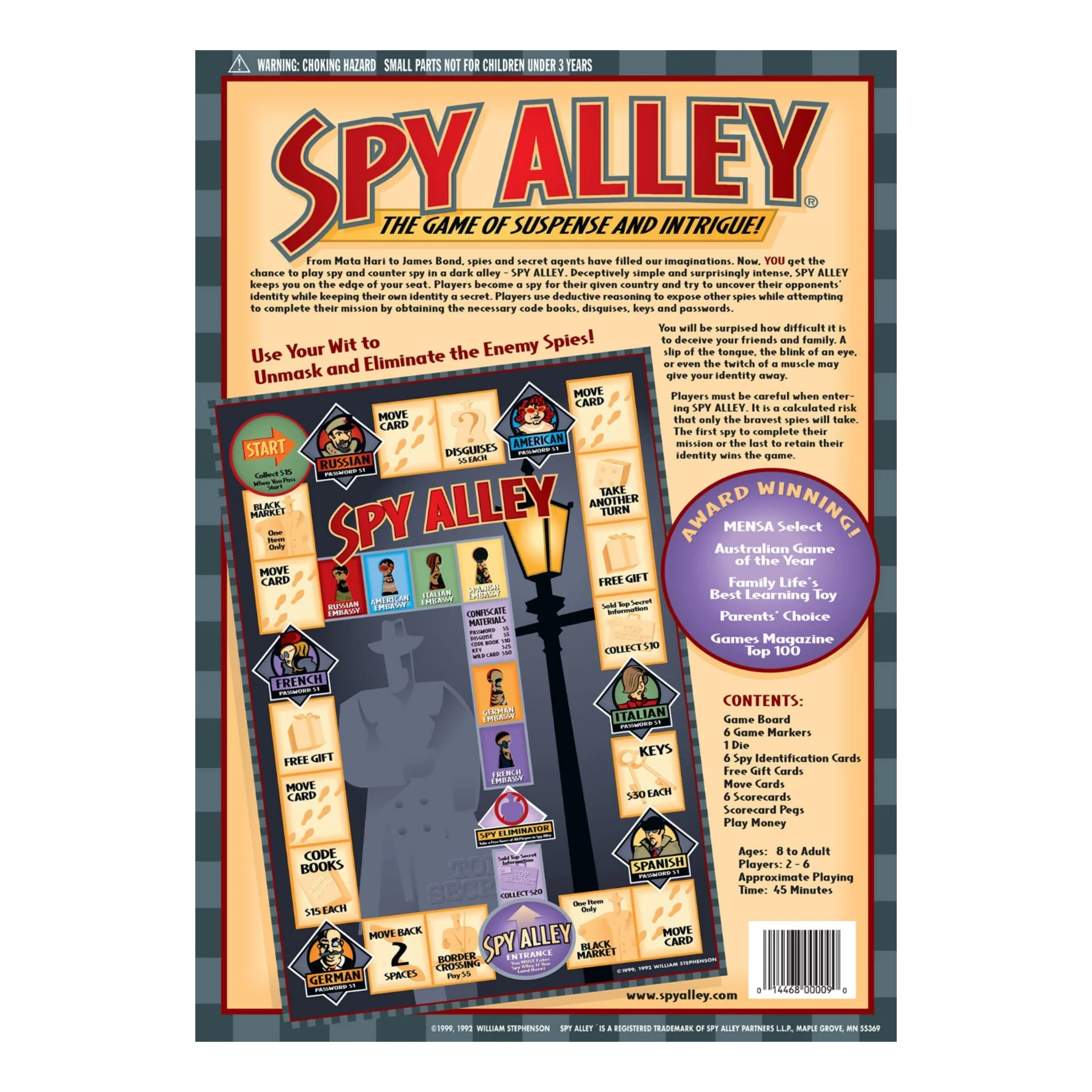 Spy Alley Mensa Award Winning Family Strategy Board Game - Image 3