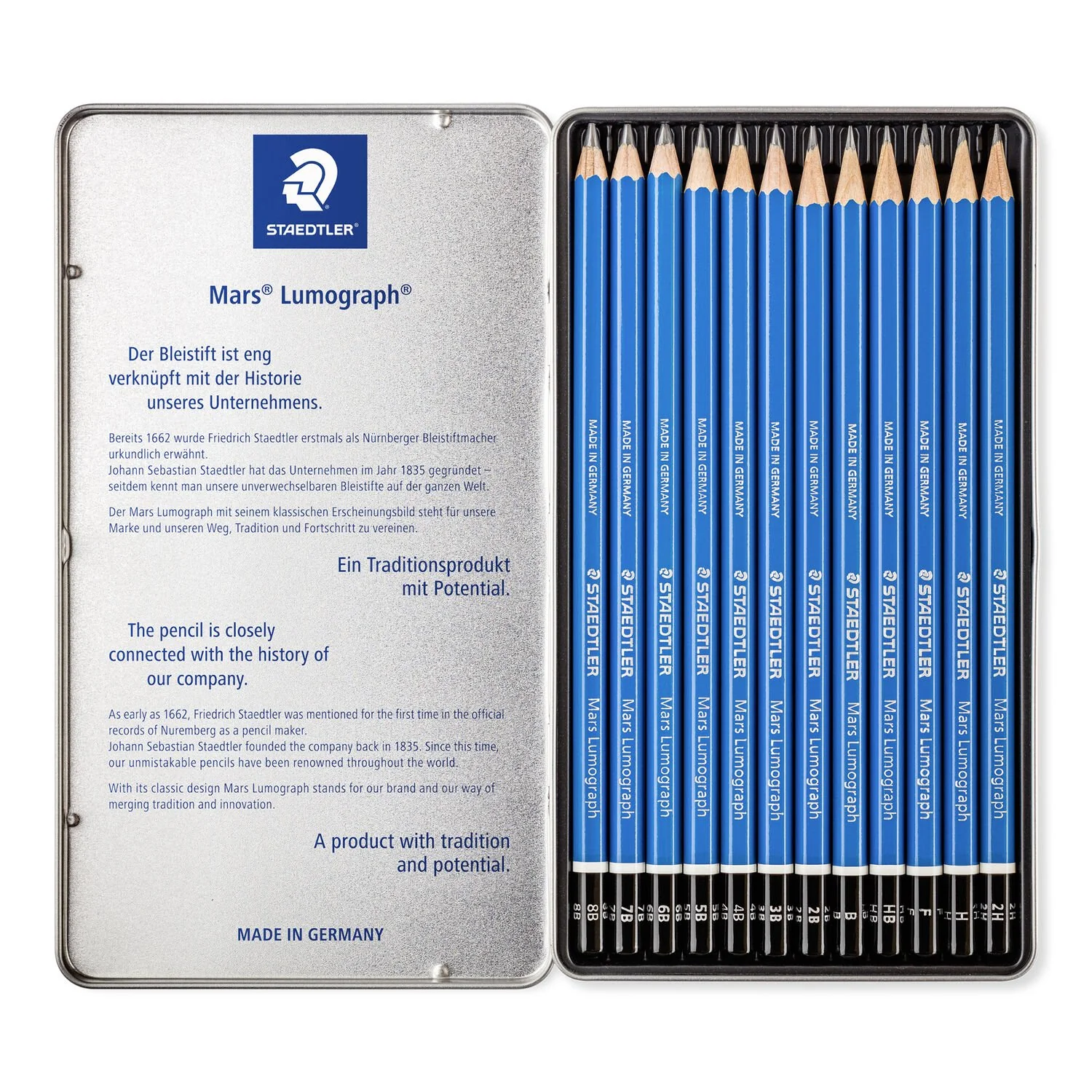 Staedtler Mars Lumograph Artist Pencil Set Of 12 - Image 2