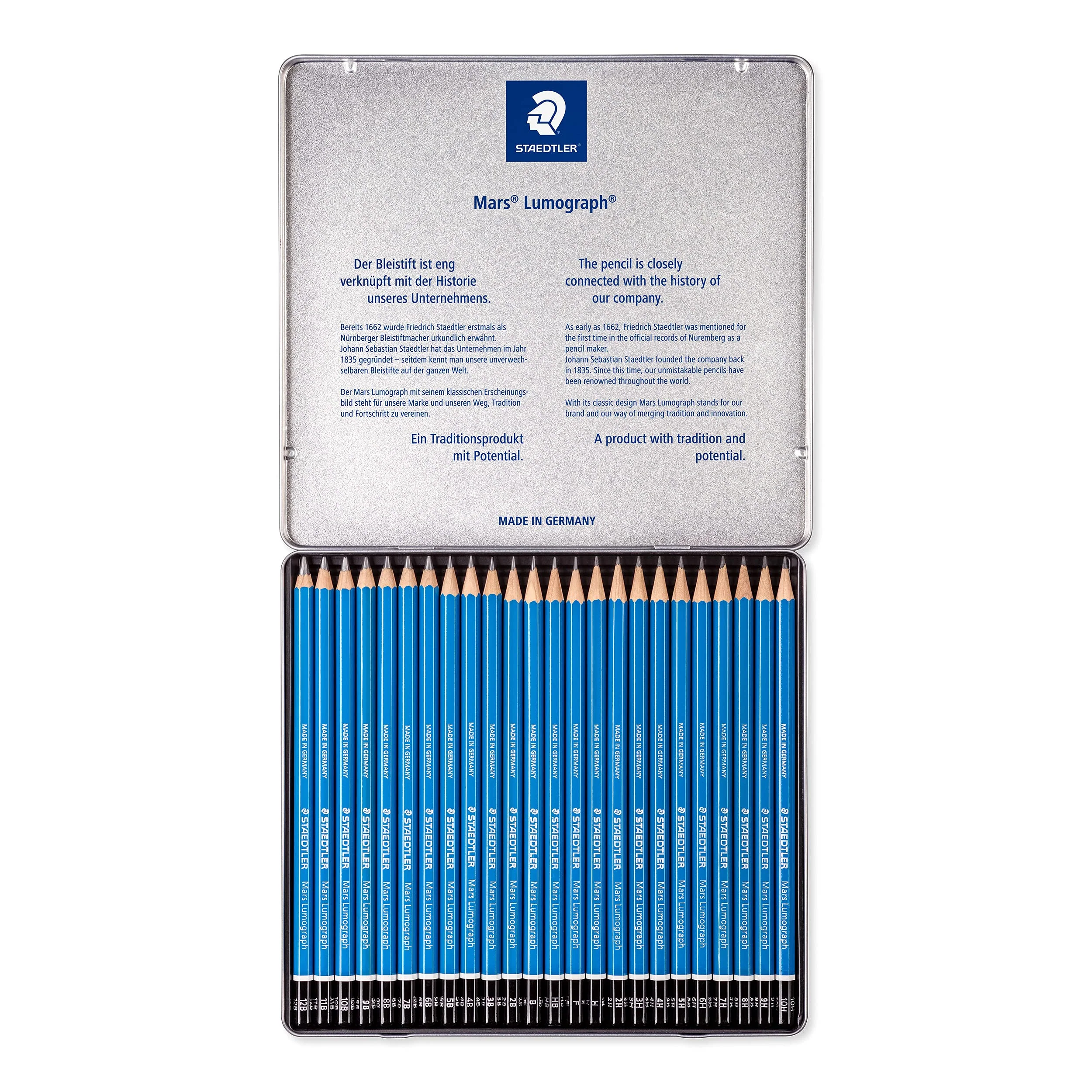 Staedtler Mars Lumograph Artist Pencil Set Of 24 - Image 2