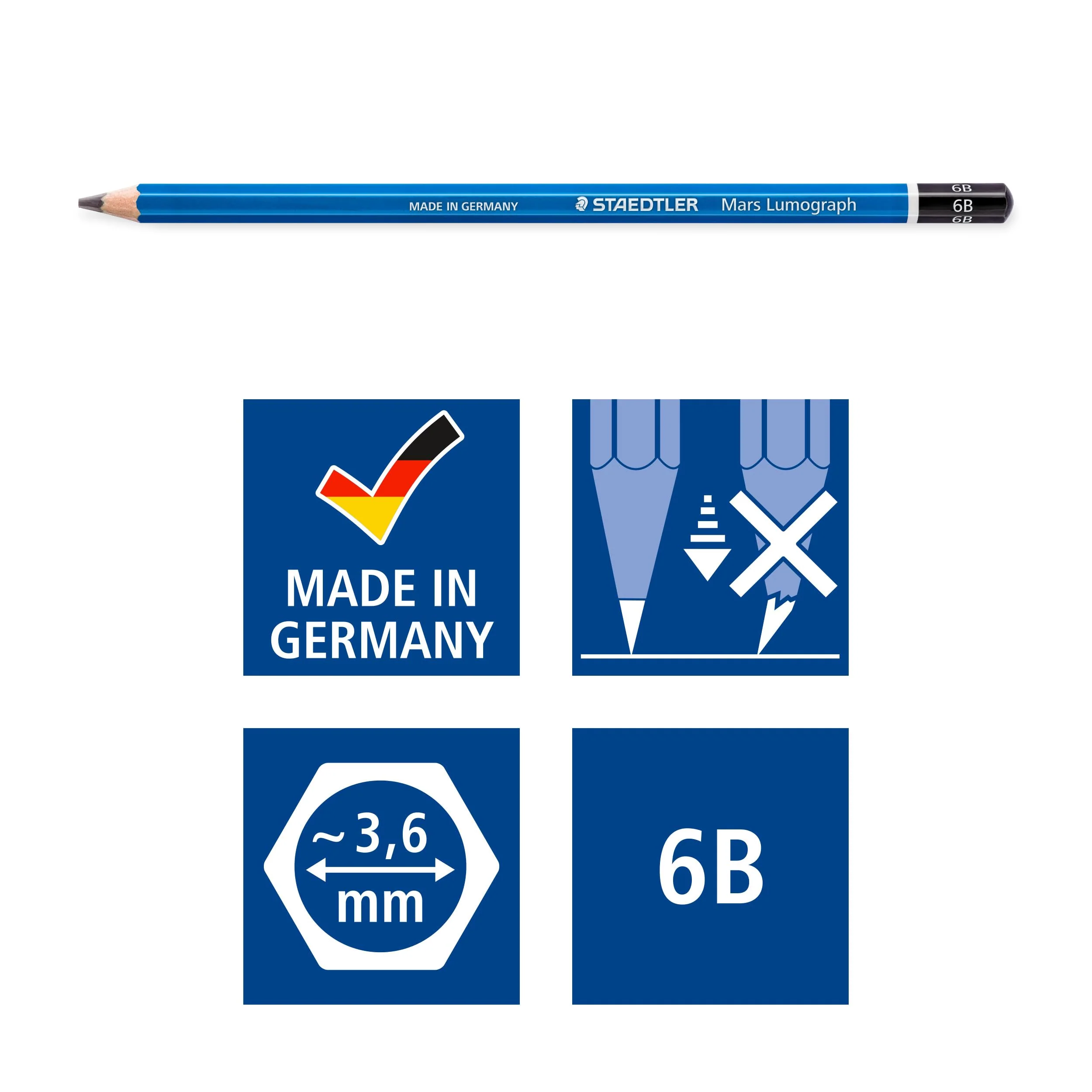 Staedtler Mars Lumograph Artist Pencil Set Of 24 - Image 6
