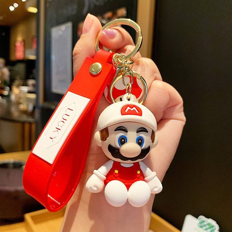 Super Mario Cartoon 3D Silicone High -Quality PVC Material Keychain - Image 3
