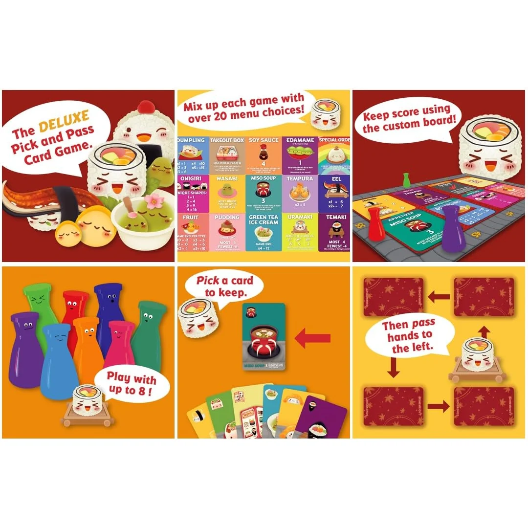 Sushi Go Party! - The Deluxe Pick & Pass Card Game (Cardboard Box) - Image 8