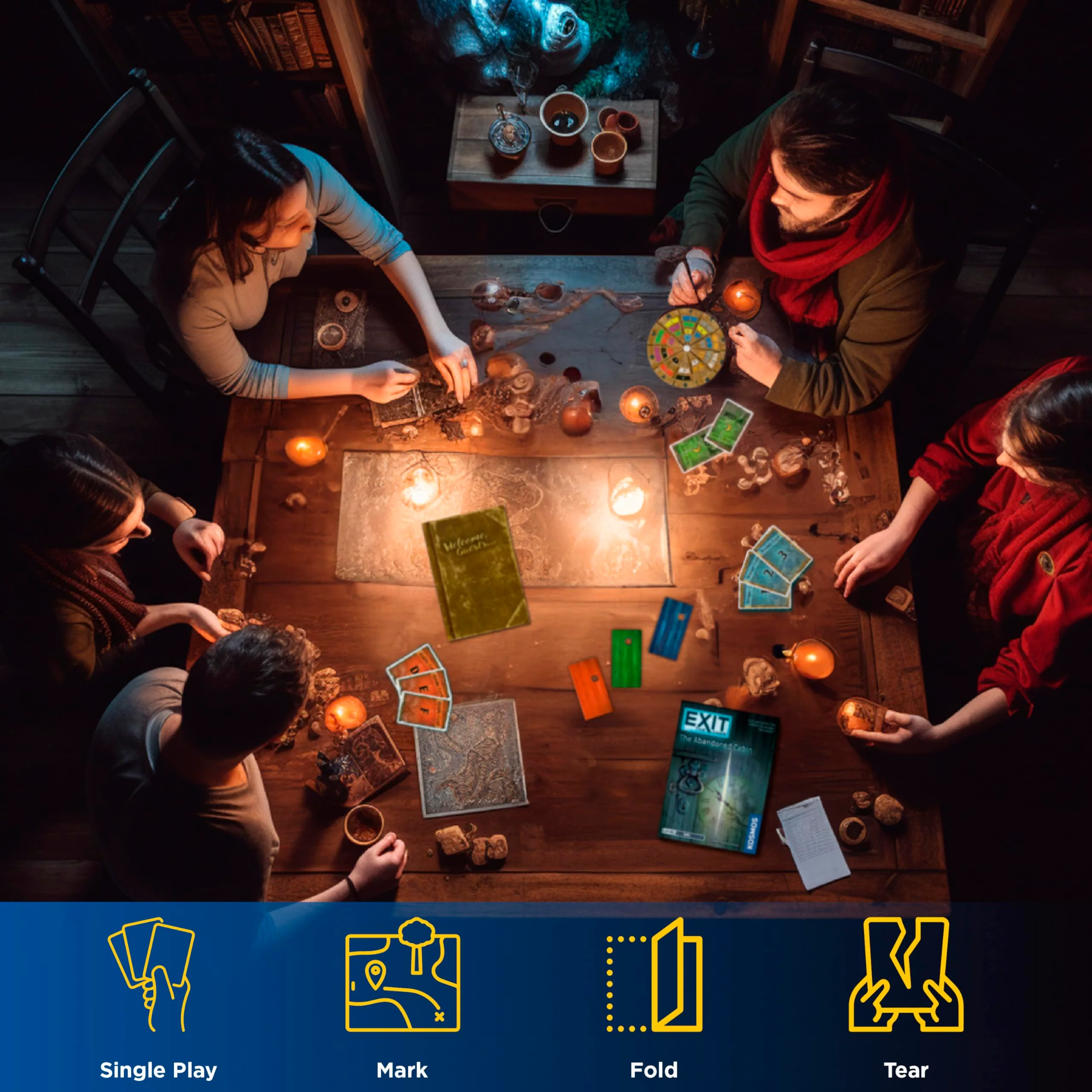 Thames & Kosmos Exit The Abandoned Cabin Card Based Family Escape Room Game - Image 4