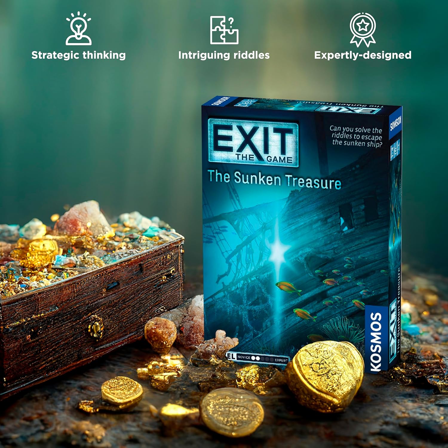 Thames & Kosmos The Exit Game The Sunken Treasure Card Based At Home Escape Room Game - Image 7
